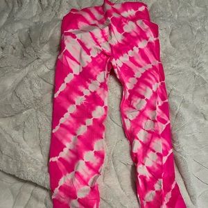 PINK- tie dye leggings